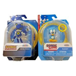 METAL SONIC & FLICKY Sonic The Hedgehog‎ Jakks Pacific 2.5" Action Figures